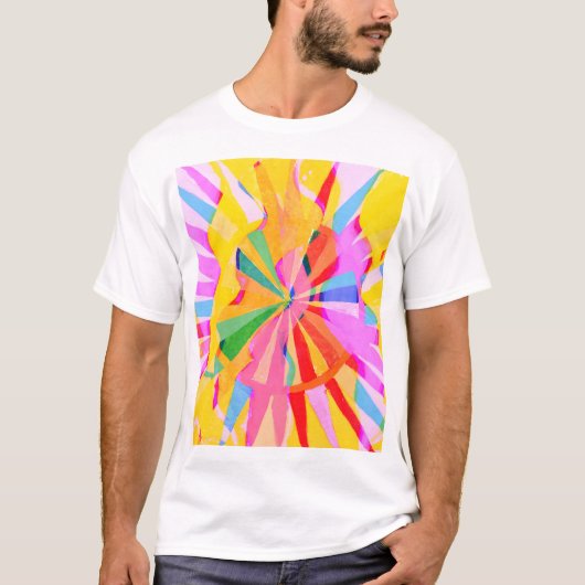 抽象芸術クリエイティブスケッチ、カラフルの背景。 Tシャツ (正面)