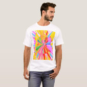 抽象芸術クリエイティブスケッチ、カラフルの背景。 Tシャツ (正面フル)