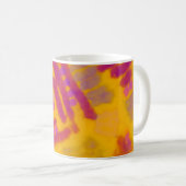 抽象芸術クリエイティブスケッチ。秋色背景 コーヒーマグカップ (正面右)