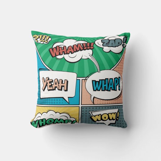 抽象芸術クリエイティブ概念漫画ポップ・アートのアートスタイルブラン クッション (正面)