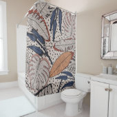 抽象芸術クリエイティブ熱帯シームレスパターンオンバック シャワーカーテン (インサイチュ)