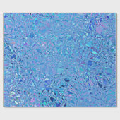 抽象芸術クリスタルターコイズとブルー ラッピングペーパー (フラット)