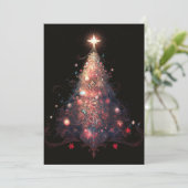 抽象芸術クリスマスカード – かわいらしクリスマスツリー シーズンカード (スタンド正面)