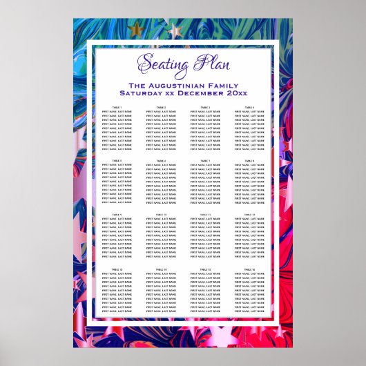 抽象芸術クリスマススターズ160人乗り ポスター (正面)