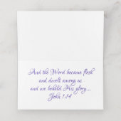 抽象芸術クリスマススターパープルレッドカスタム薄紫 プレイスカード (内部開封)