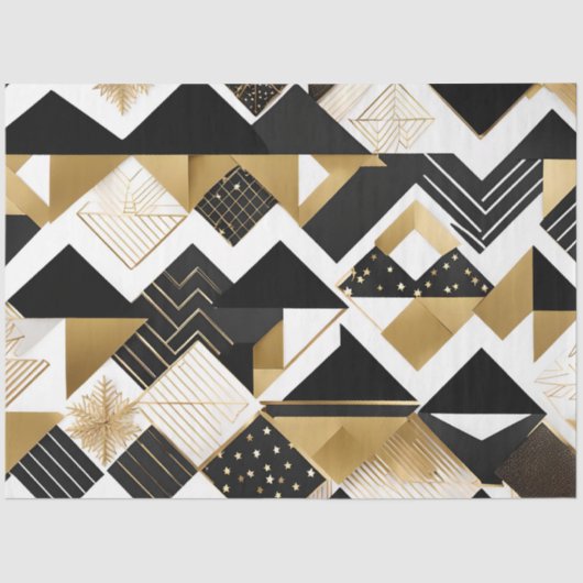 抽象芸術クリスマスダイヤモンドティッシュペーパー 薄葉紙 (正面)