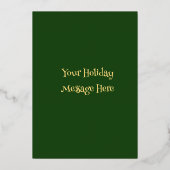 抽象芸術クリスマスツリーイラストレーションゴールドフォイル 箔シーズンカード (裏面)