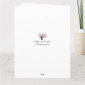 抽象芸術クリスマスツリーオン金ゴールドグリッター カード (裏面)