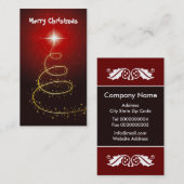 抽象芸術クリスマスツリーギフトラベル – 名刺 (正面/裏面)