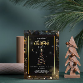 抽象芸術クリスマスツリークリスマス招待状 招待状