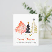 抽象芸術クリスマスツリーズバジェットホリデーカード (スタンド正面)