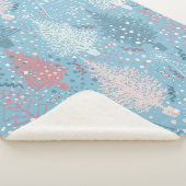 抽象芸術クリスマスツリーズパターン2シェルパブランケット シェルパブランケット (3/4)