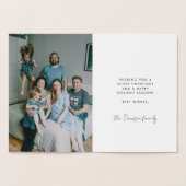 抽象芸術クリスマスツリーパターンハッピーホリデー 箔カード (内部)