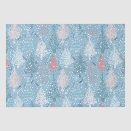 抽象芸術クリスマスツリーパターン2ティッシュペーパー 薄葉紙 (正面)