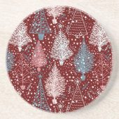 抽象芸術クリスマスツリーパターン3 コースター (正面)