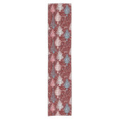 抽象芸術クリスマスツリーパターン3 ショートテーブルランナー (正面)