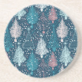 抽象芸術クリスマスツリーパターン コースター (正面)