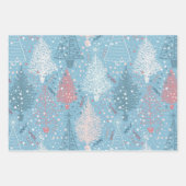 抽象芸術クリスマスツリーパターン ラッピングペーパーシート (正面2)