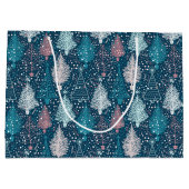 抽象芸術クリスマスツリーパターン ラージペーパーバッグ (裏面)