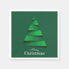抽象芸術クリスマスツリーホリデーパーティー スタンダードカクテルナプキン