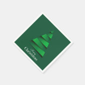 抽象芸術クリスマスツリーホリデーパーティー スタンダードカクテルナプキン (角)