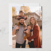 抽象芸術クリスマスツリーミッドセンチュリーホリデーフォト シーズンカード (裏面)