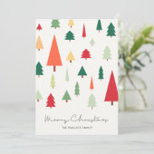 抽象芸術クリスマスツリーメリークリスマス シーズンカード (スタンド正面)