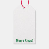 抽象芸術クリスマスツリーモダンアートギフトラベル ギフトタグ (裏面)