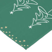 抽象芸術クリスマスツリー中表ランナー ミディアムテーブルランナー (コーナー)