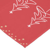 抽象芸術クリスマスツリー中表ランナー ミディアムテーブルランナー (コーナー)