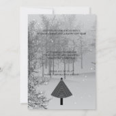 抽象芸術クリスマスツリー事業招待状 招待状 (裏面)