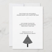 抽象芸術クリスマスツリー事業招待状 招待状 (裏面)