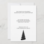 抽象芸術クリスマスツリー事業招待状 招待状 (裏面)