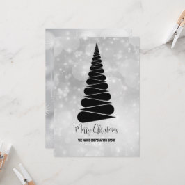 抽象芸術クリスマスツリー事業招待状 招待状