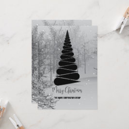 抽象芸術クリスマスツリー事業招待状 招待状