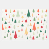抽象芸術クリスマスツリー北欧パターン ラッピングペーパーシート (正面2)