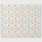 抽象芸術クリスマスツリー北欧パターン ラッピングペーパー (フラット)