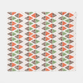 抽象芸術クリスマスツリー幾何学休日パターン フリースブランケット (正面(横))