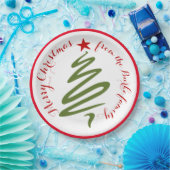 抽象芸術クリスマスツリー紙プレート ペーパープレート (パーティー)