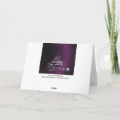 抽象芸術クリスマスツリー紫のグリーティングカード シーズンカード (裏面)