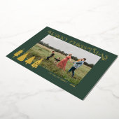 抽象芸術クリスマスツリー金ゴールド 箔シーズンカード (回転した状態)