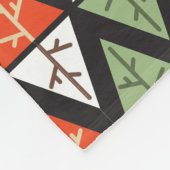 抽象芸術クリスマスツリー:幾何学的な休日 フリースブランケット (角)