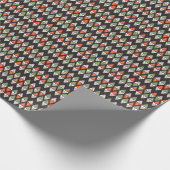 抽象芸術クリスマスツリー：幾何学的な休日 ラッピングペーパー (角)