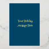 抽象芸術クリスマステーマイラストレーション金ゴールドピンク 箔シーズンカード (裏面)