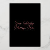 抽象芸術クリスマステーマチャイルドゴールドフォイル 箔シーズンカード (裏面)