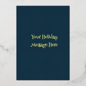 抽象芸術クリスマステーマツリーズゴールドフォイル 箔シーズンカード (裏面)