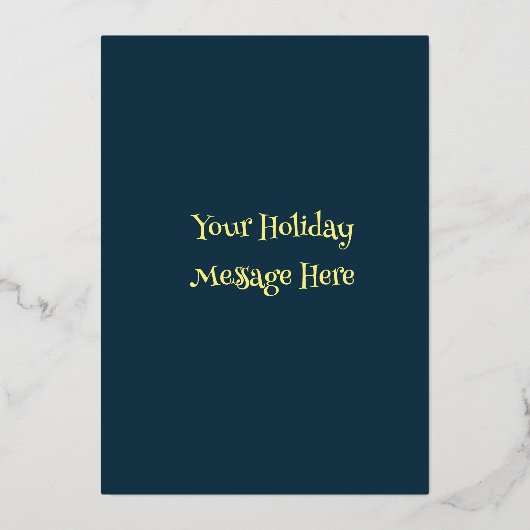 抽象芸術クリスマステーマツリーズゴールドフォイル 箔シーズンカード (裏面)