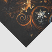 抽象芸術クリスマスビレッジチョークスケッチナイトスカイ 薄葉紙 (詳細)