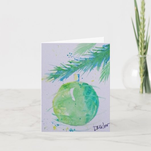 抽象芸術クリスマスボールクリスマスカード サンキューカード (正面)