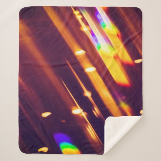 抽象芸術クリスマス金ゴールドはキラキラまたはグリッターライト。Chr シェルパブランケット (正面)